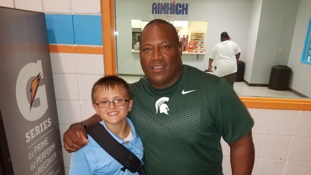 Duffy Carpenter and Spartan Nation ICON and college football Hall of Famer Lorenzo White.